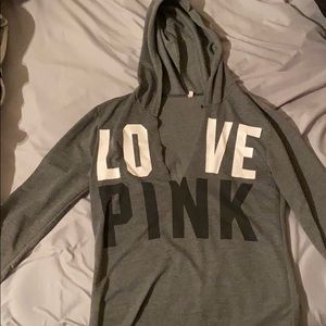 Replica of PINK. Worn once. Cropped hoodie. OBO